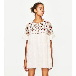 Zara Embroidered Jumpsuit Dress Size M